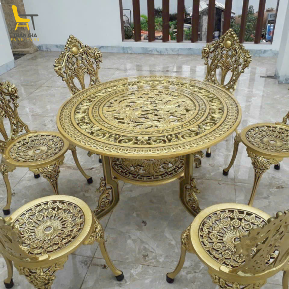 Bàn ghế nhôm đúc BT-6