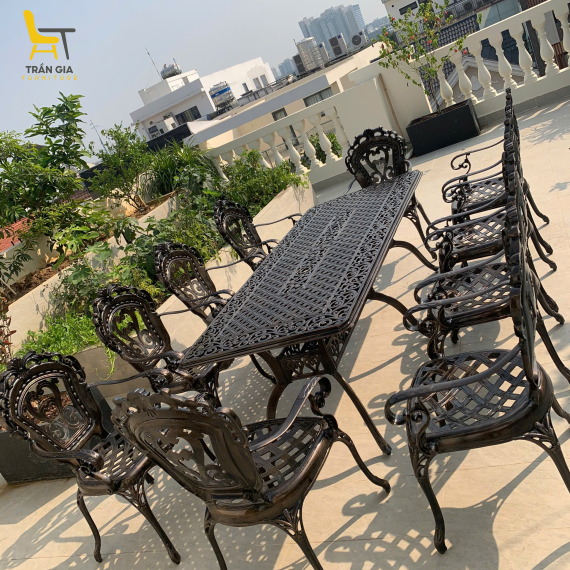 Bàn Ghế Nhôm Đúc Sân Vườn – BG03TV