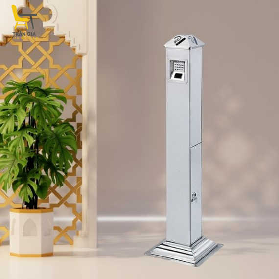 Trụ inox gạt tàn công cộng ngoài trời CGT-03