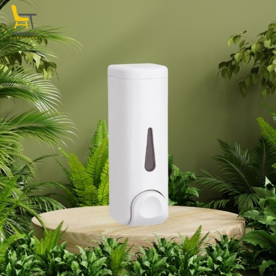 Hộp đựng nước rửa tay đơn 400 ml bằng nhựa trắng