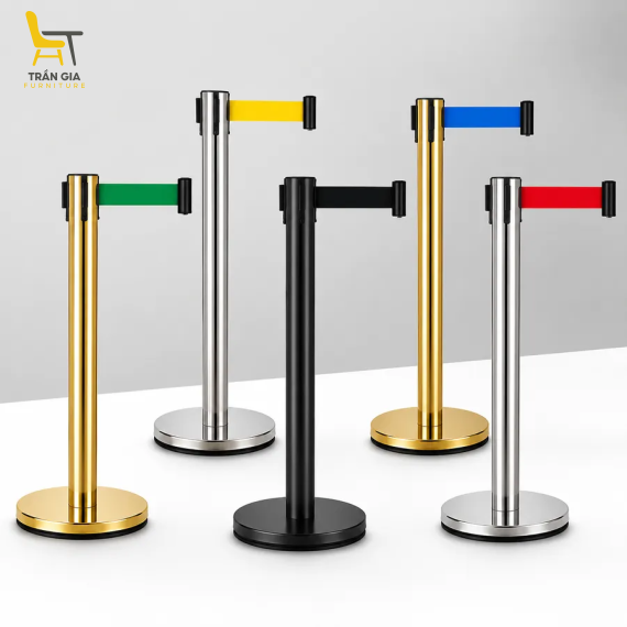 Cột chắn inox dây kéo 2m nhiều màu Paloca