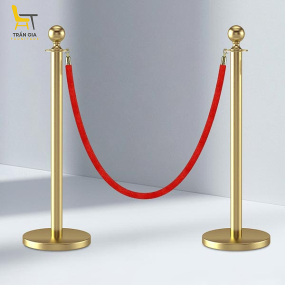 Cột chắn inox vàng dây chùng (không kèm dây)