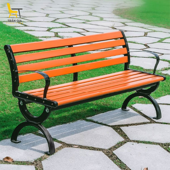 Ghế công viên bằng gỗ nhựa GCV-16