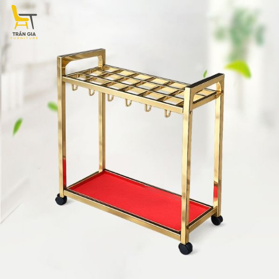 Giá để ô dù inox mạ vàng loại 18 ô hoặc 24 ô cắm