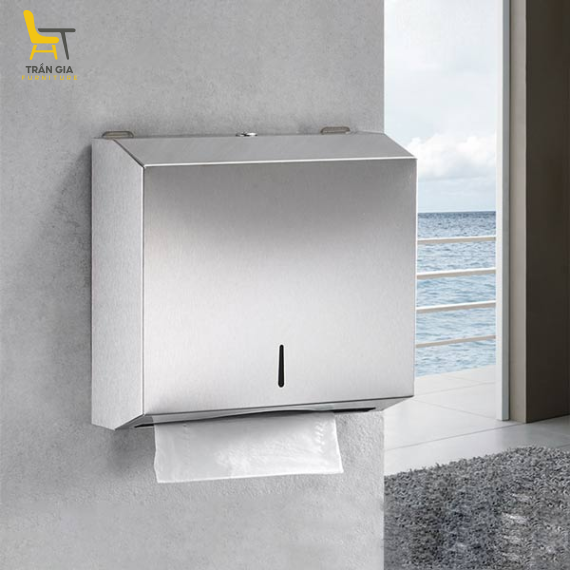 Hộp đựng giấy lau tay bằng inox hình chữ nhật