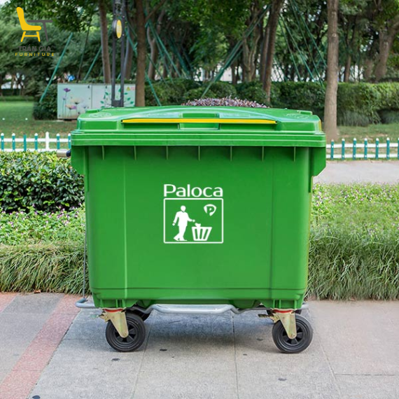 Thùng rác nhựa 660L công nghiệp nhiều màu