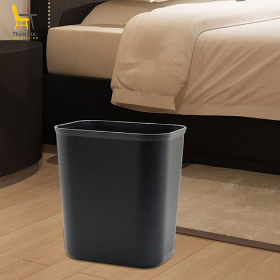 Sọt rác nhựa 15 lít không nắp màu ghi