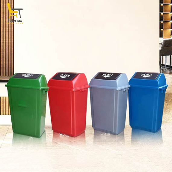 Thùng rác nhựa nắp đẩy 10L/20L/40L/58L