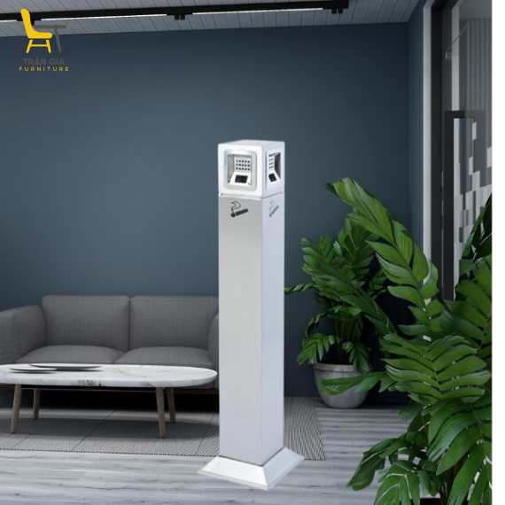 Cây gạt tàn thuốc lá trụ vuông bằng inox