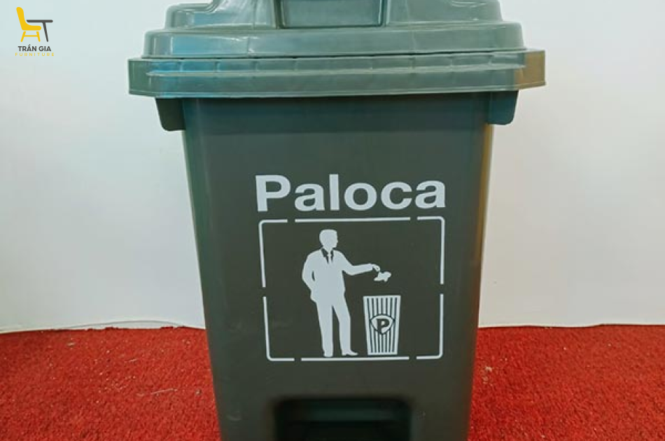 Thùng rác nhựa đạp chân 60L nhiều màu sắc