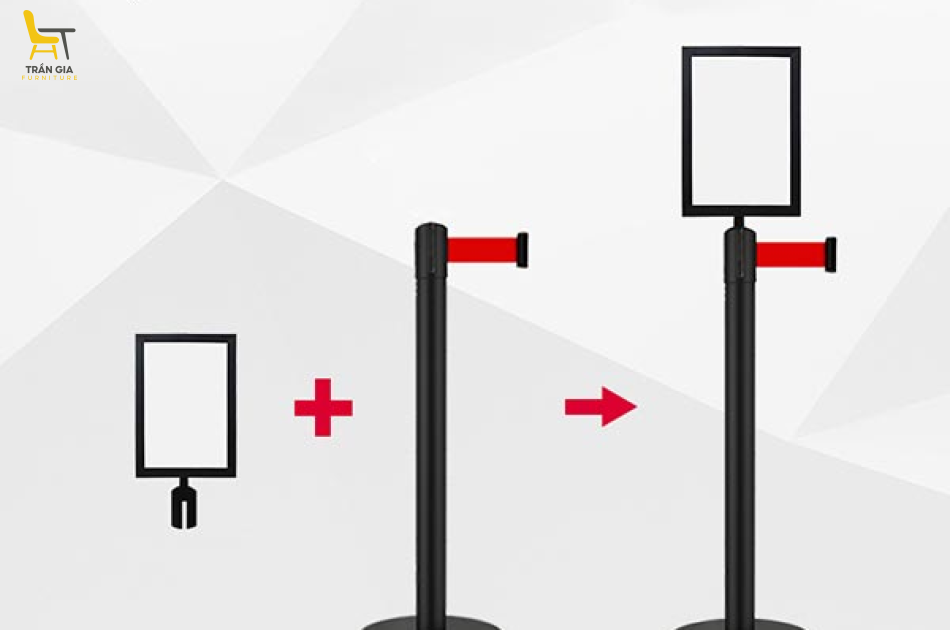 Bảng thông báo gắn đầu cột chắn kích thước khổ A3 A4