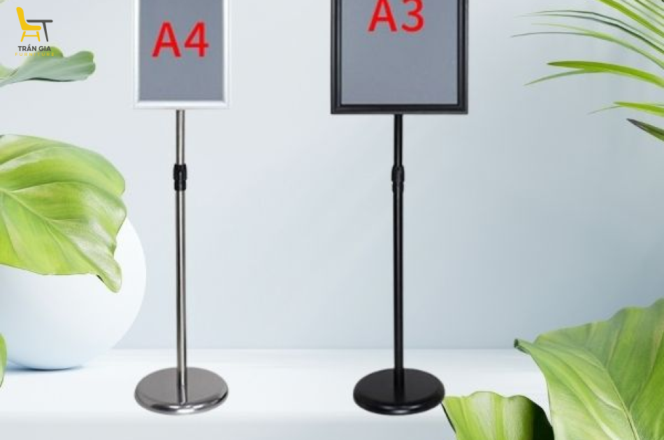 Bảng menu nâng hạ cỡ A3, A4 mặt nghiêng