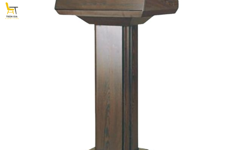 Bục phát biểu bằng gỗ công nghiệp màu nâu