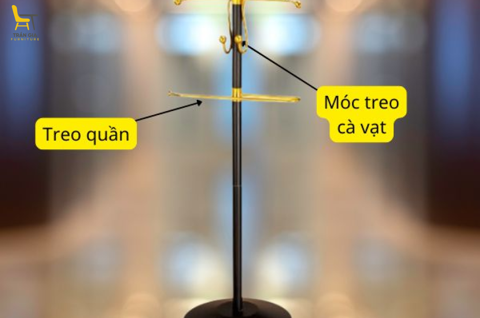Cây treo quần áo vest bằng thép sơn tĩnh điện