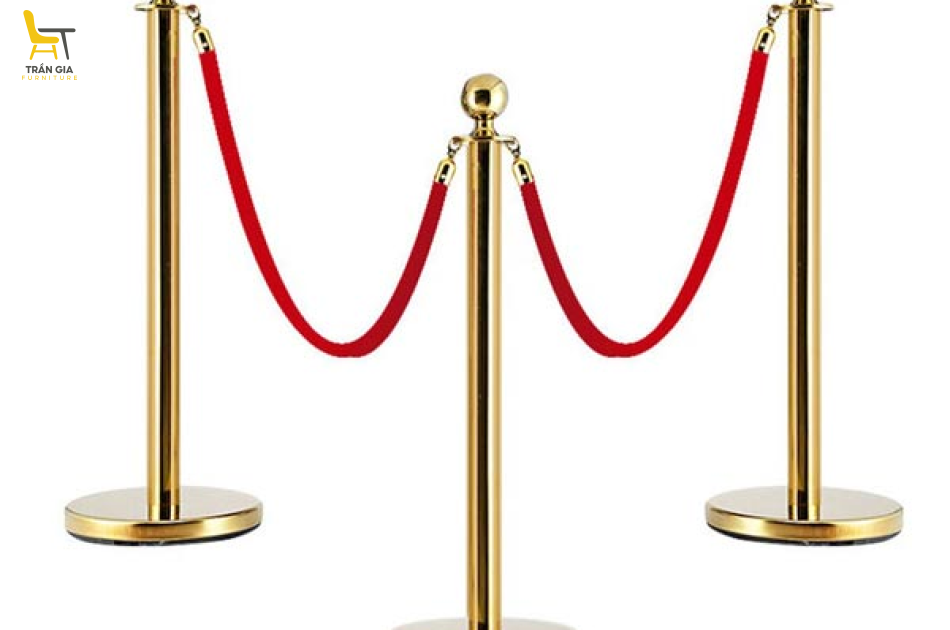 Cột chắn inox vàng dây chùng (không kèm dây)
