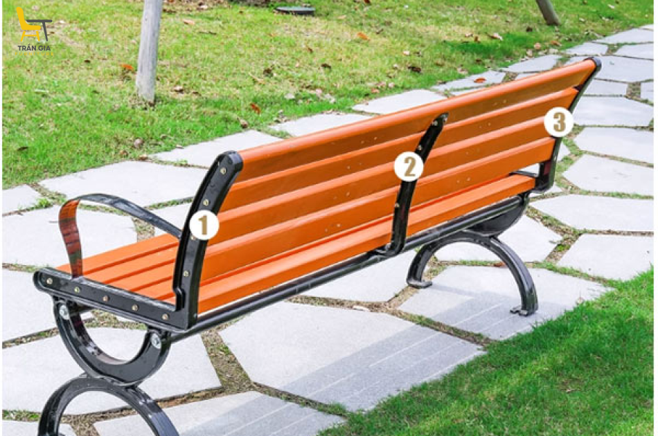 Ghế công viên bằng gỗ nhựa GCV-16