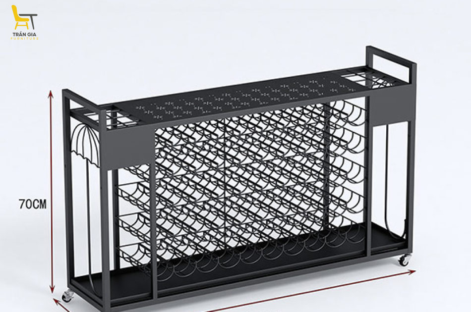 Giá để ô 5 tầng bằng thép sơn tĩnh điện