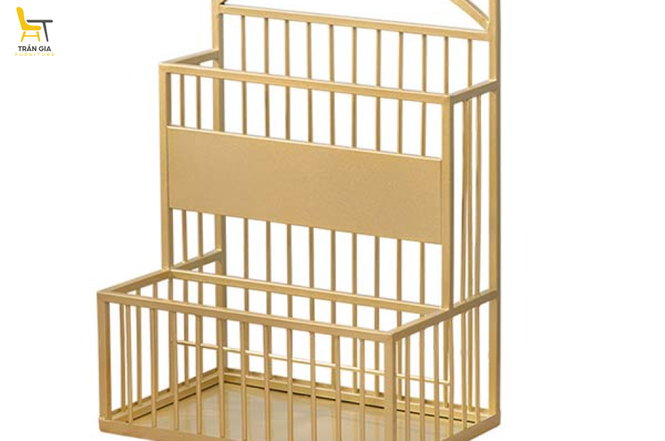Giá cắm ô dù inox vàng cho ô cán ngắn cán dài