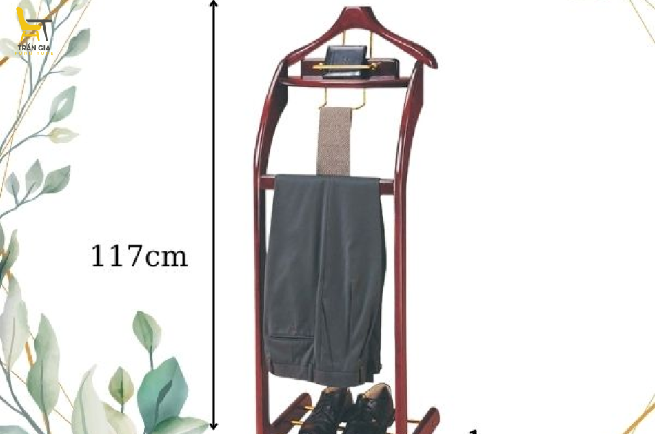Giá treo quần áo vest, áo khoác khung gỗ