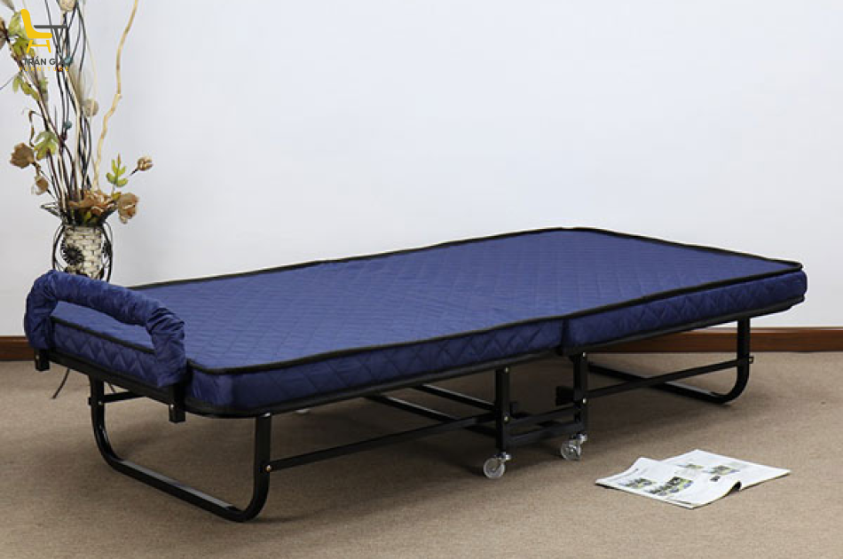 Giường extra bed gấp gọn nệm mút 10cm