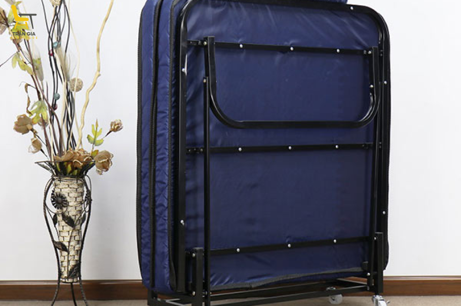 Giường extra bed gấp gọn nệm mút 10cm