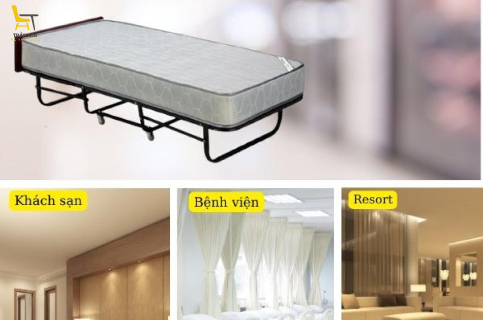 Giường extra bed khách sạn đệm lò xo 20cm