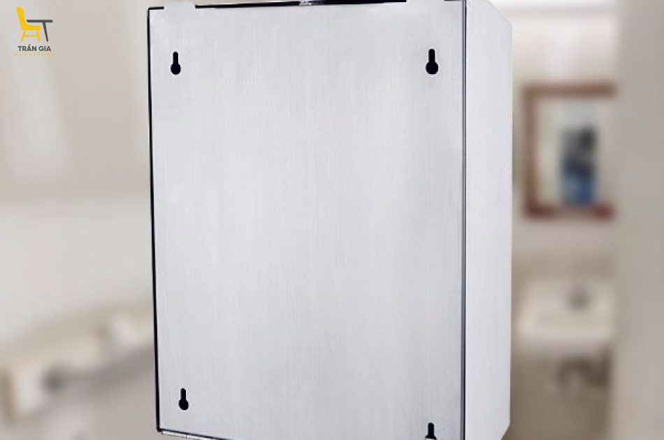Hộp inox đựng giấy vệ sinh treo tường cỡ lớn
