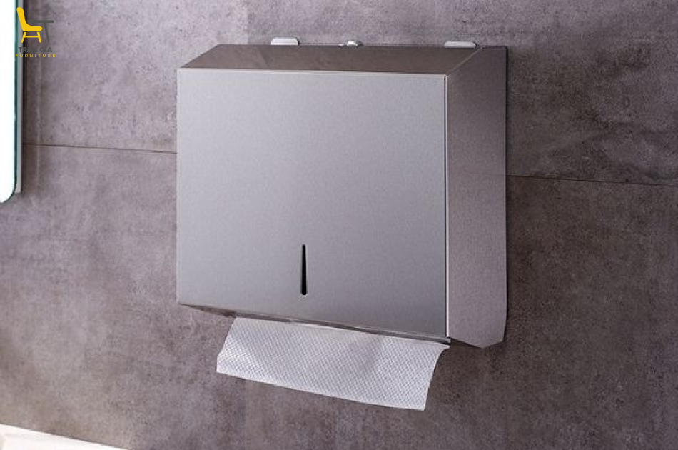 Hộp đựng giấy lau tay bằng inox hình chữ nhật