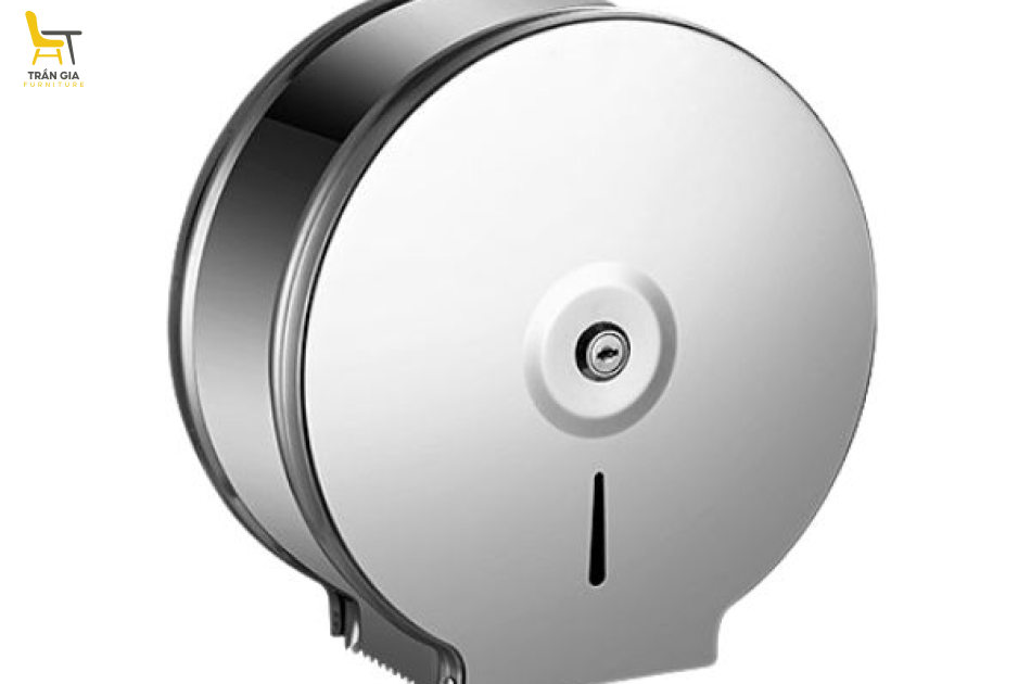 Hộp đựng giấy toilet công nghiệp bằng inox tròn