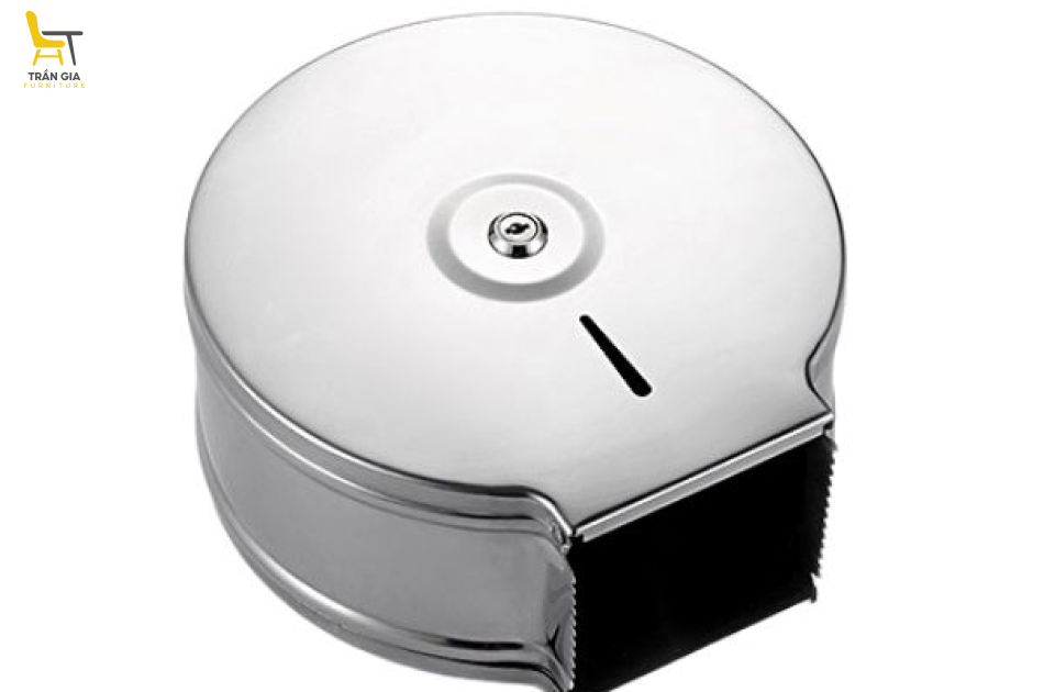 Hộp đựng giấy toilet công nghiệp bằng inox tròn