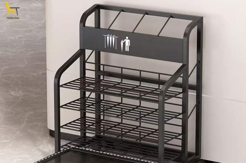 Giá để ô bằng thép sơn tĩnh điện có bánh xe