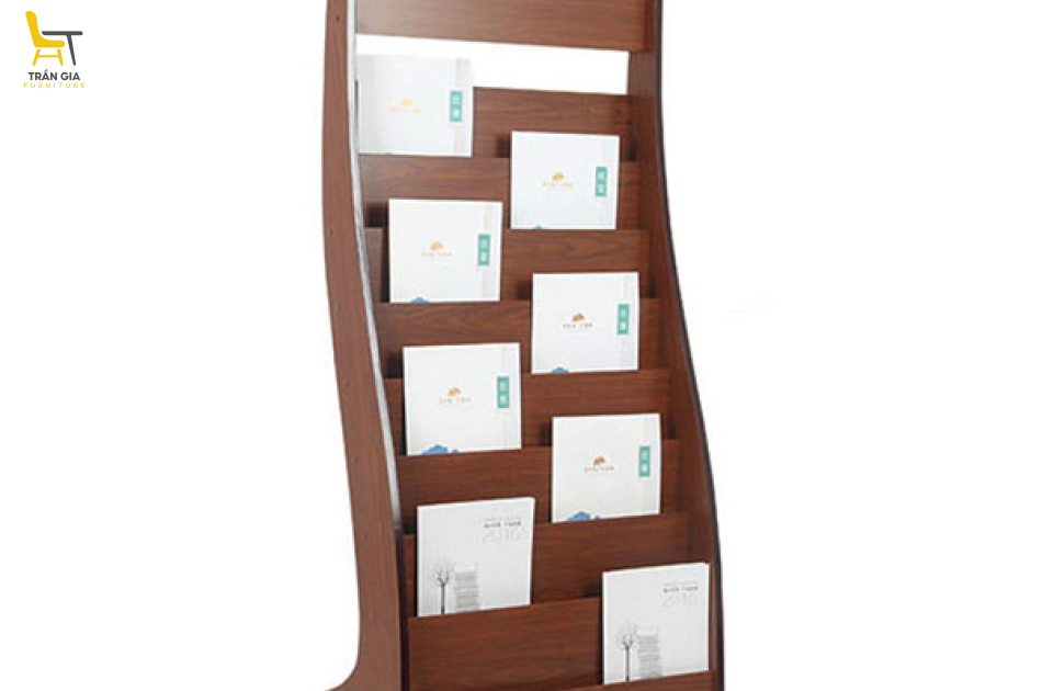 Giá để sách báo bằng gỗ nhiều tầng loại đẹp