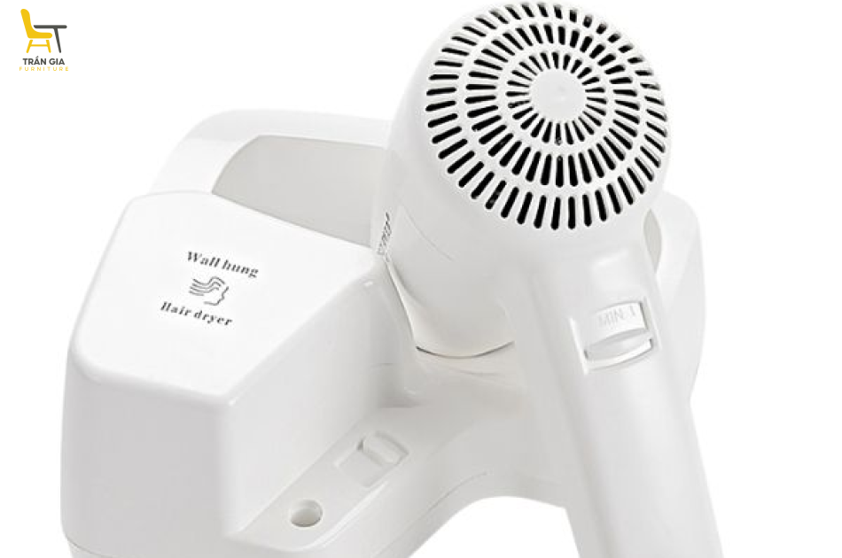 Máy sấy tóc treo tường khách sạn có ổ cắm phụ