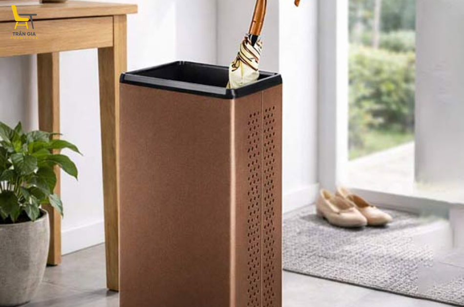 Thùng đựng ô dù khách sạn cỡ lớn màu trắng/ nâu