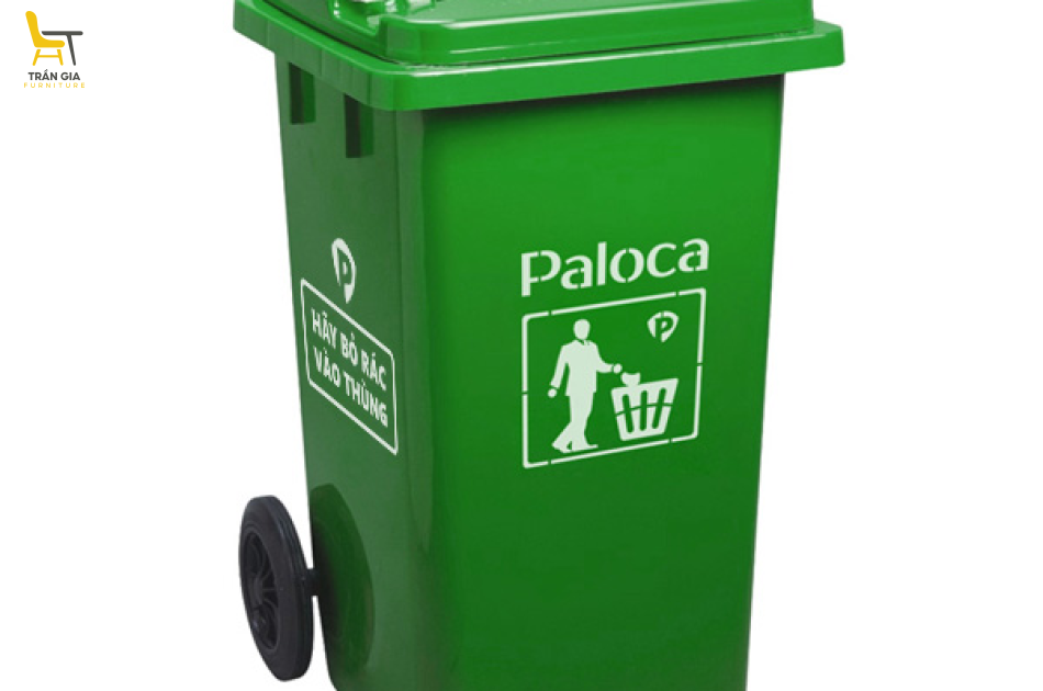 Thùng rác nhựa HDPE 240L Paloca nhiều màu