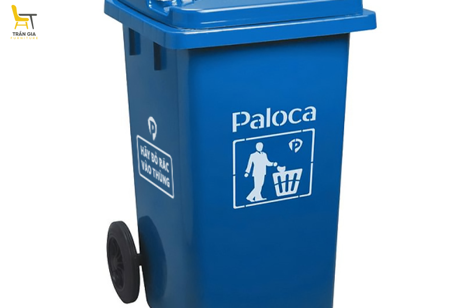 Thùng rác nhựa HDPE 240L Paloca nhiều màu