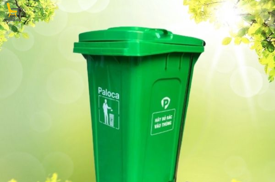 Thùng rác nhựa 120L đạp chân mở nắp thùng