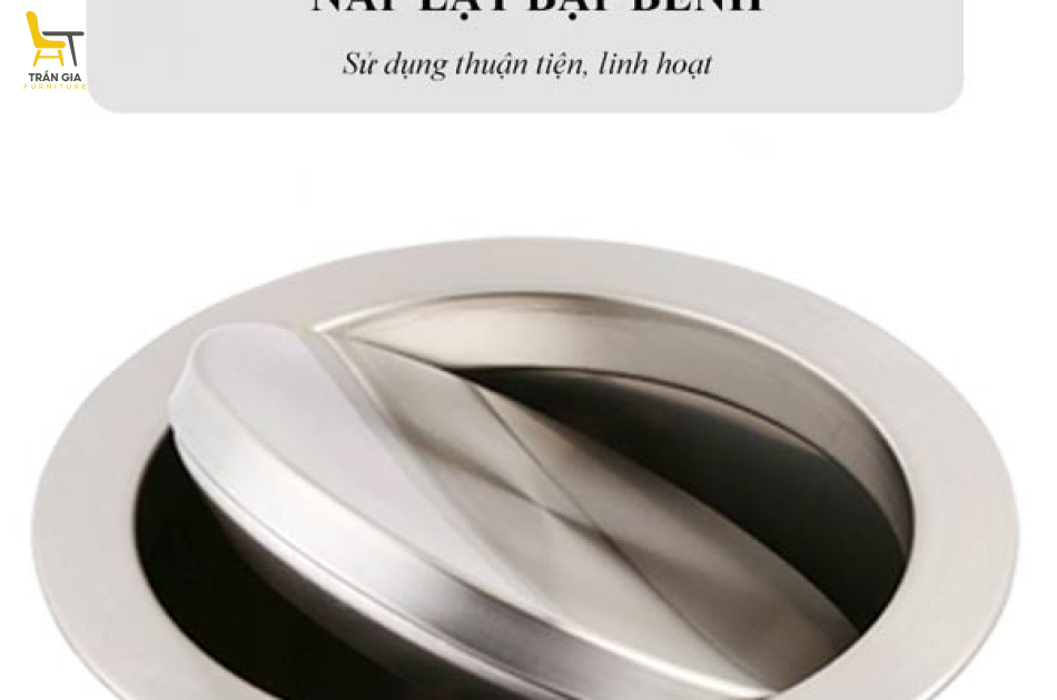 Thùng rác inox nắp lật phân loại 2 ngăn