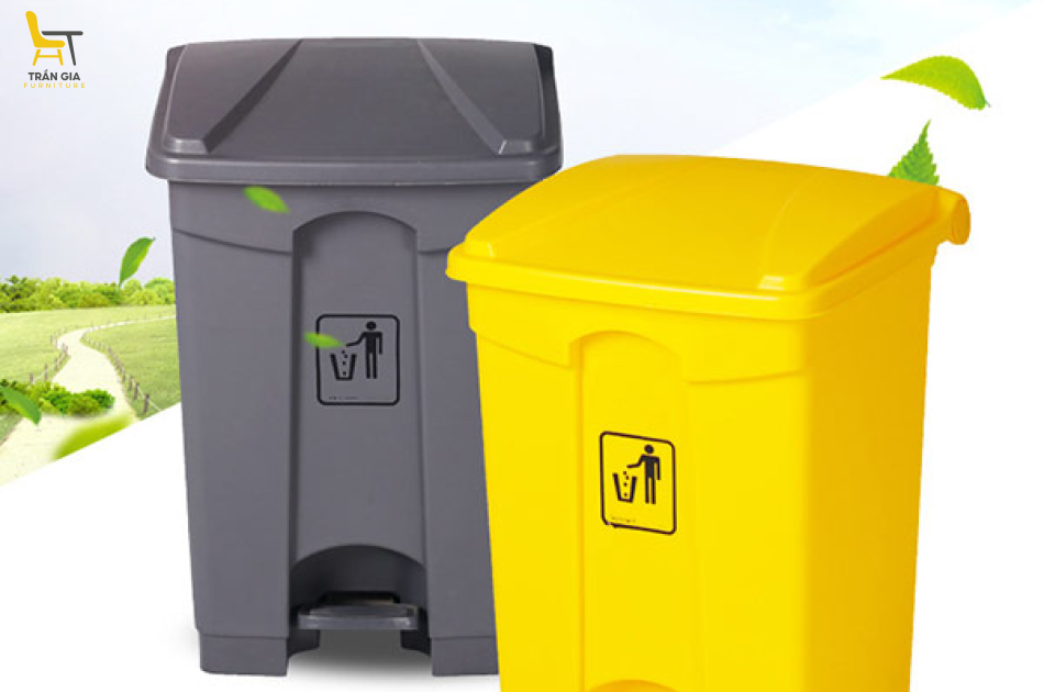 Thùng rác nhựa đạp chân 30L/45L/68L
