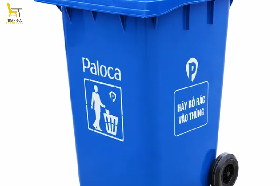 Thùng rác nhựa HDPE 360L có bánh xe
