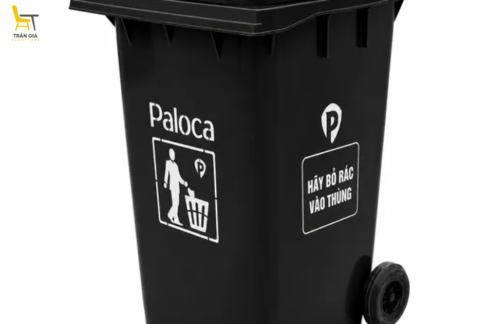 Thùng rác nhựa HDPE 360L có bánh xe