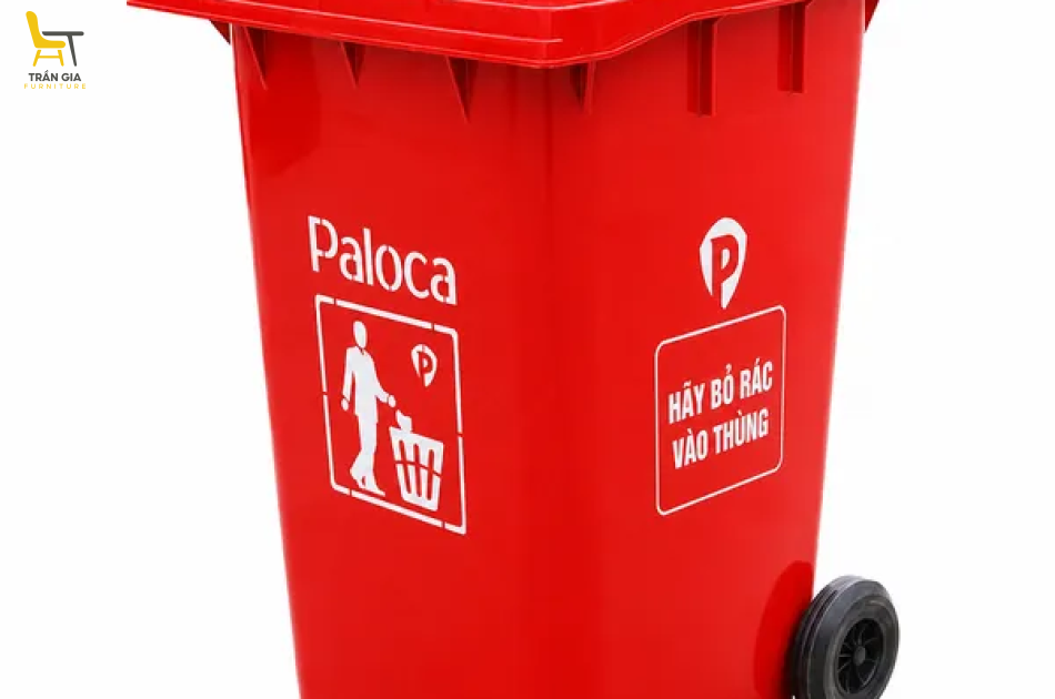 Thùng rác nhựa HDPE 360L có bánh xe
