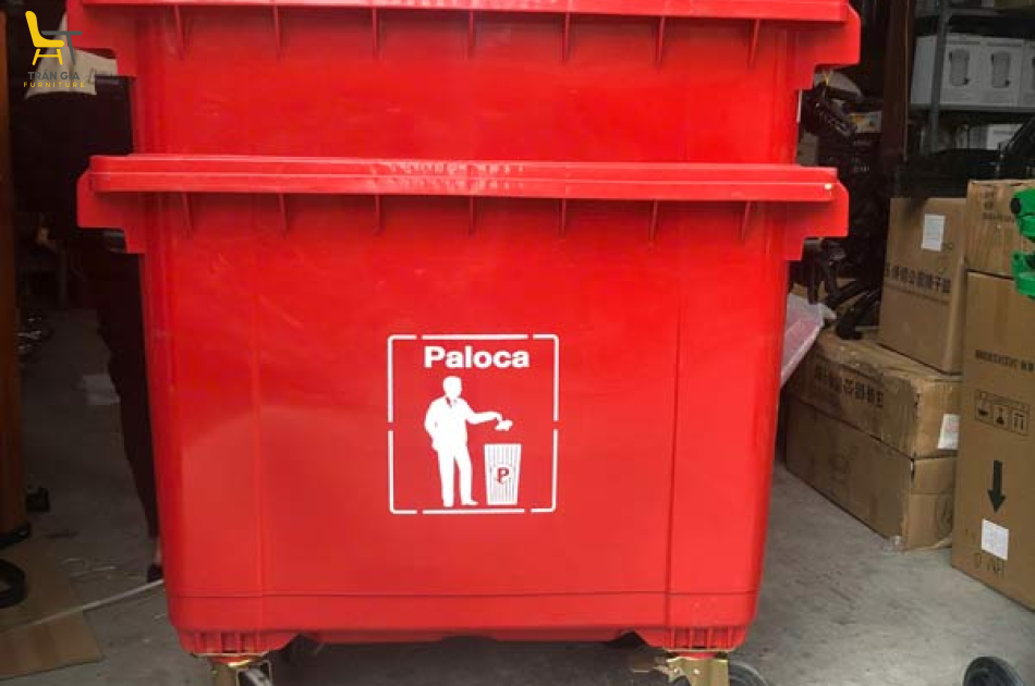 Thùng rác nhựa 660L công nghiệp nhiều màu