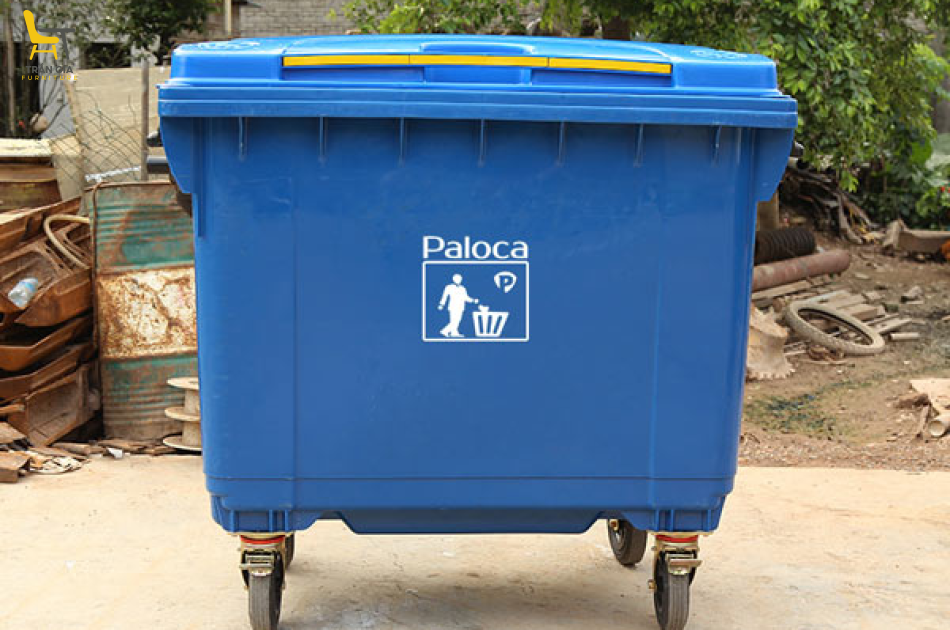 Thùng rác nhựa 660L công nghiệp nhiều màu
