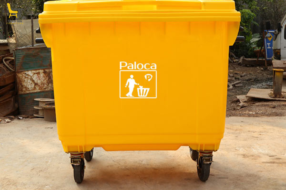 Thùng rác nhựa 660L công nghiệp nhiều màu