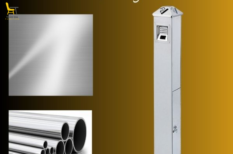 Trụ inox gạt tàn công cộng ngoài trời CGT-03