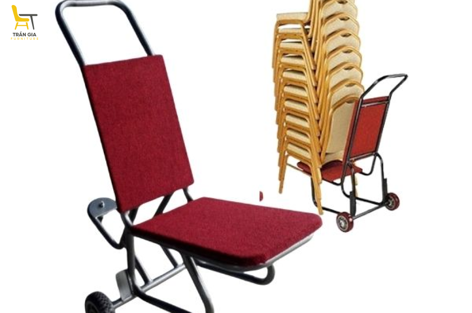 Xe đẩy ghế bằng thép sơn tĩnh điện cao cấp