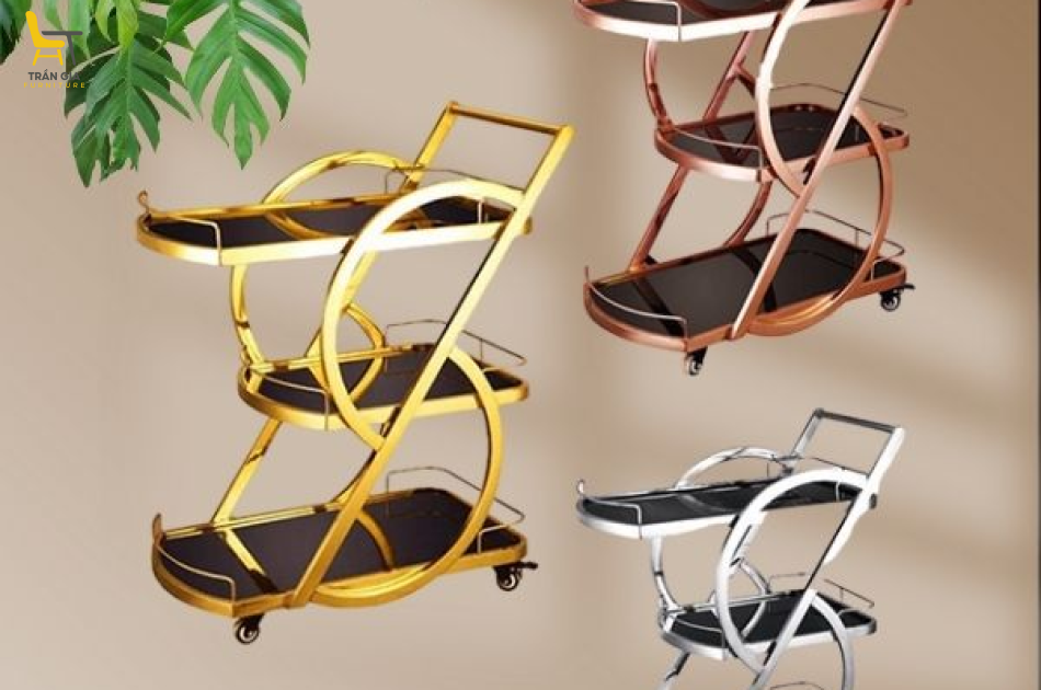 Xe phục vụ rượu nhà hàng 3 tầng hiện đại